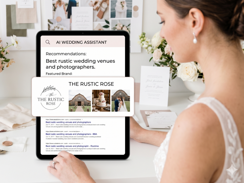 How to Get Your Wedding Brand Featured in AI Search Results